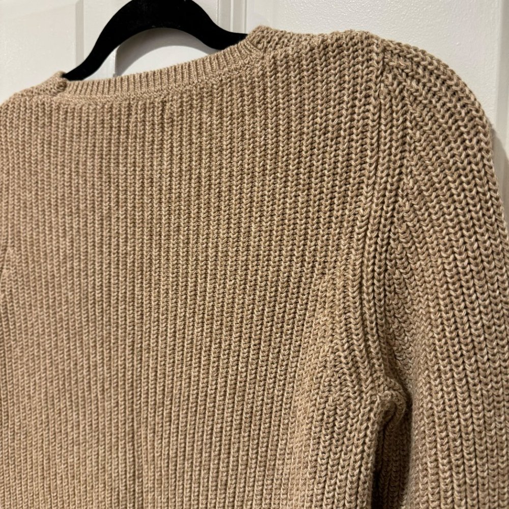 L.L. Bean Tan Cotton V Neck Pullover Sweater‎ - Size Small - Picture 8 of 8